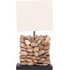 ΕΠΙΤΡΑΠΕΖΙΟ ΦΩΤΙΣΤΙΚΟ ΣΧΗΜΑ ΚΥΒΟΥ TWIGGY HM4425 DRIFTWOOD & ΛΕΥΚΟ ΚΑΠΕΛΟ 24x24x46Υεκ