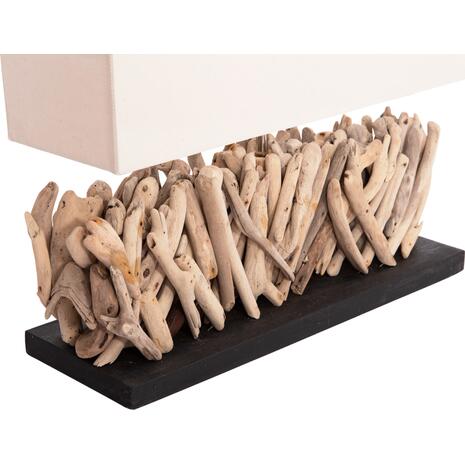 ΕΠΙΤΡΑΠΕΖΙΟ ΟΡΘΟΓΩΝΙΟ ΦΩΤΙΣΤΙΚΟ TWIGGY HM4434 DRIFTWOOD & ΛΕΥΚΟ ΚΑΠΕΛΟ 56x16.5x43Υεκ.