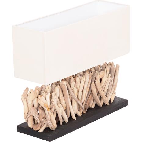 ΕΠΙΤΡΑΠΕΖΙΟ ΟΡΘΟΓΩΝΙΟ ΦΩΤΙΣΤΙΚΟ TWIGGY HM4434 DRIFTWOOD & ΛΕΥΚΟ ΚΑΠΕΛΟ 56x16.5x43Υεκ.