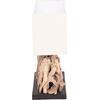 ΕΠΙΤΡΑΠΕΖΙΟ ΟΡΘΟΓΩΝΙΟ ΦΩΤΙΣΤΙΚΟ TWIGGY HM4434 DRIFTWOOD & ΛΕΥΚΟ ΚΑΠΕΛΟ 56x16.5x43Υεκ.