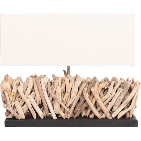 ΕΠΙΤΡΑΠΕΖΙΟ ΟΡΘΟΓΩΝΙΟ ΦΩΤΙΣΤΙΚΟ TWIGGY HM4434 DRIFTWOOD & ΛΕΥΚΟ ΚΑΠΕΛΟ 56x16.5x43Υεκ.