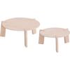 ΣΕΤ 2ΤΜΧ ΤΡΑΠΕΖΙΑ ΣΑΛΟΝΙΟΥ EQUIL HM9943.01 MDF ΜΕ ΜΕΛΑΜΙΝΗ-ΦΥΣΙΚΟ 66x66εκ + 87x87εκ