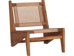 ΚΑΡΕΚΛΑ LOUNGE LUKILLA HM9913 ΞΥΛΟ TEAK ΣΕ ΦΥΣΙΚΟ--ΣΥΝΘ.ΣΧΟΙΝΙ ΜΠΕΖ 55,5x74x65Υεκ.