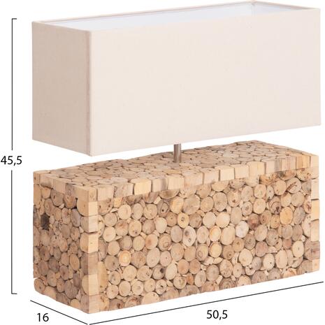 ΕΠΙΤΡΑΠΕΖΙΟ ΦΩΤΙΣΤΙΚΟ TWIGGY HM4437 DRIFTWOOD & ΛΕΥΚΟ ΚΑΠΕΛΟ 50.5x16x45.5Υεκ.