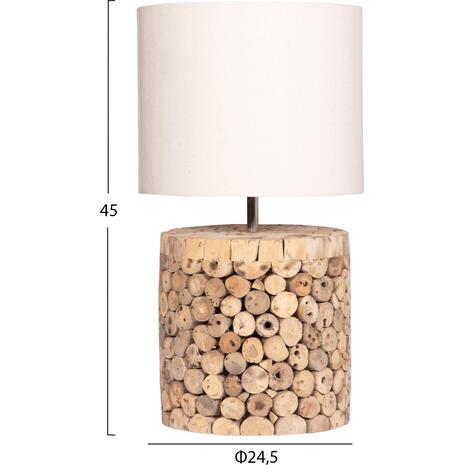 ΕΠΙΤΡΑΠΕΖΙΟ ΚΥΛΙΝΔΡΙΚΟ ΦΩΤΙΣΤΙΚΟ TWIGGY HM4427 DRIFTWOOD & ΜΠΕΖ ΚΑΠΕΛΟ Φ24.5x45Υεκ.