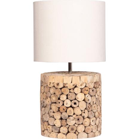 ΕΠΙΤΡΑΠΕΖΙΟ ΚΥΛΙΝΔΡΙΚΟ ΦΩΤΙΣΤΙΚΟ TWIGGY HM4427 DRIFTWOOD & ΜΠΕΖ ΚΑΠΕΛΟ Φ24.5x45Υεκ.