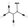 ΦΩΤΙΣΤΙΚΟ ΟΡΟΦΗΣ 4-ΦΩΤΟ LIGHTY HM7405.11 ΜΕΤΑΛΛΟ ΣΕ ΜΑΥΡΟ 57x5x52Υεκ.