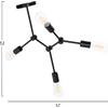 ΦΩΤΙΣΤΙΚΟ ΟΡΟΦΗΣ 4-ΦΩΤΟ LIGHTY HM7405.11 ΜΕΤΑΛΛΟ ΣΕ ΜΑΥΡΟ 57x5x52Υεκ.