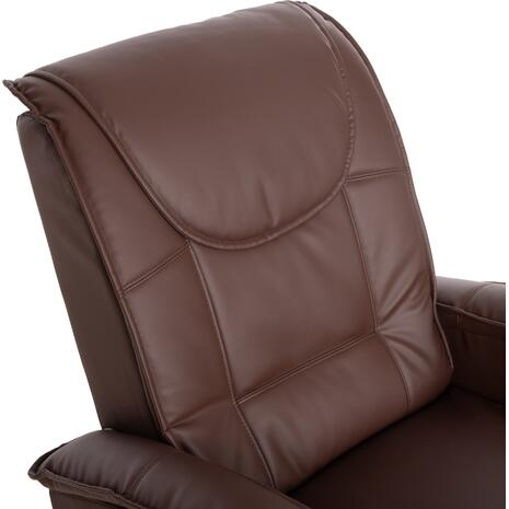 ΠΟΛΥΘΡΟΝΑ RELAX ΜΕ ΜΗΧΑΝΙΣΜΟ MASSAGE ROCCA HM0026.03 PU ΚΑΦΕ ΣΚΟΥΡΟ 80x96x97 εκ.