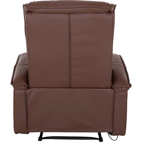 ΠΟΛΥΘΡΟΝΑ RELAX ΜΕ ΜΗΧΑΝΙΣΜΟ MASSAGE ROCCA HM0026.03 PU ΚΑΦΕ ΣΚΟΥΡΟ 80x96x97 εκ.
