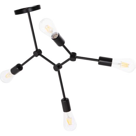 ΦΩΤΙΣΤΙΚΟ ΟΡΟΦΗΣ 4-ΦΩΤΟ LIGHTY HM7405.11 ΜΕΤΑΛΛΟ ΣΕ ΜΑΥΡΟ 57x5x52Υεκ.