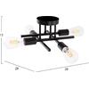 ΦΩΤΙΣΤΙΚΟ ΟΡΟΦΗΣ ΠΟΛΥΦΩΤΟ LIGHTY HM7428.11 ΜΕΤΑΛΛΟ ΣΕ ΜΑΥΡΟ 28x28x15Υεκ.