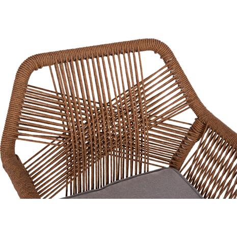 ΠΟΛΥΘΡΟΝΑ TOPIN HM6048.11 ΑΛΟΥΜΙΝΙΟ ΛΕΥΚΟ-P.E. RATTAN ΜΠΕΖ 59x63x81Υεκ