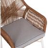 ΠΟΛΥΘΡΟΝΑ TOPIN HM6048.11 ΑΛΟΥΜΙΝΙΟ ΛΕΥΚΟ-P.E. RATTAN ΜΠΕΖ 59x63x81Υεκ