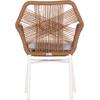 ΠΟΛΥΘΡΟΝΑ TOPIN HM6048.11 ΑΛΟΥΜΙΝΙΟ ΛΕΥΚΟ-P.E. RATTAN ΜΠΕΖ 59x63x81Υεκ