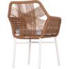 ΠΟΛΥΘΡΟΝΑ TOPIN HM6048.11 ΑΛΟΥΜΙΝΙΟ ΛΕΥΚΟ-P.E. RATTAN ΜΠΕΖ 59x63x81Υεκ