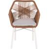 ΠΟΛΥΘΡΟΝΑ TOPIN HM6048.11 ΑΛΟΥΜΙΝΙΟ ΛΕΥΚΟ-P.E. RATTAN ΜΠΕΖ 59x63x81Υεκ
