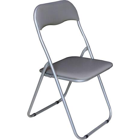 LINDA Καρέκλα Πτυσσόμενη Βαφή Γκρι, Pvc Γκρι (Ε557,5) (Γκρι)