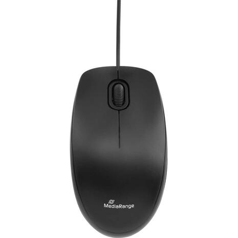 Ποντίκι ενσύρματο Mediarange optical 3 button black MROS212 silent click