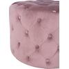 ΣΚΑΜΠΟ KASSIE  ΣΑΠΙΟ ΜΗΛΟ ΒΕΛΟΥΔΟ ΤΥΠΟΥ CHESTERFIELD HM8406.02 Φ60x43Υ εκ.