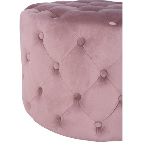 ΣΚΑΜΠΟ KASSIE  ΣΑΠΙΟ ΜΗΛΟ ΒΕΛΟΥΔΟ ΤΥΠΟΥ CHESTERFIELD HM8406.02 Φ60x43Υ εκ.