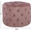 ΣΚΑΜΠΟ KASSIE  ΣΑΠΙΟ ΜΗΛΟ ΒΕΛΟΥΔΟ ΤΥΠΟΥ CHESTERFIELD HM8406.02 Φ60x43Υ εκ.
