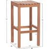 ΣΚΑΜΠΟ ΜΠΑΡ NIKOL HM18109 ΞΥΛΟ ΤΕΑΚ ΣΕ ΦΥΣΙΚΟ 40x40x77Υεκ.