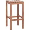 ΣΚΑΜΠΟ ΜΠΑΡ NIKOL HM18109 ΞΥΛΟ ΤΕΑΚ ΣΕ ΦΥΣΙΚΟ 40x40x77Υεκ.
