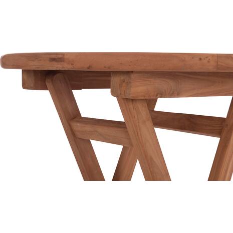 ΤΡΑΠΕΖΙ ΣΚΗΝΟΘΕΤΗ ΣΤΡΟΓΓΥΛΟ ERIS HM18119 ΞΥΛΟ TEAK--ΦΥΣΙΚΟ Φ60x75Υεκ.