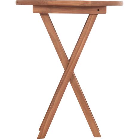 ΤΡΑΠΕΖΙ ΣΚΗΝΟΘΕΤΗ ΣΤΡΟΓΓΥΛΟ ERIS HM18119 ΞΥΛΟ TEAK--ΦΥΣΙΚΟ Φ60x75Υεκ.