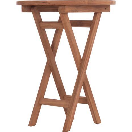 ΤΡΑΠΕΖΙ ΣΚΗΝΟΘΕΤΗ ΣΤΡΟΓΓΥΛΟ ERIS HM18119 ΞΥΛΟ TEAK--ΦΥΣΙΚΟ Φ60x75Υεκ.