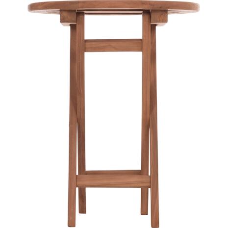 ΤΡΑΠΕΖΙ ΣΚΗΝΟΘΕΤΗ ΣΤΡΟΓΓΥΛΟ ERIS HM18119 ΞΥΛΟ TEAK--ΦΥΣΙΚΟ Φ60x75Υεκ.