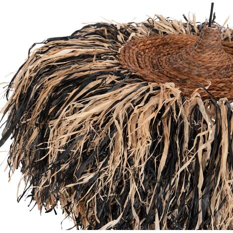 ΦΩΤΙΣΤΙΚΟ ΟΡΟΦΗΣ ORDEM HM4715 ΚΑΠΕΛΟ ΙΝΕΣ SISAL & ΜΠΑΝΑΝΑΣ-ΜΑΥΡΟ & ΦΥΣΙΚΟ Φ75εκ