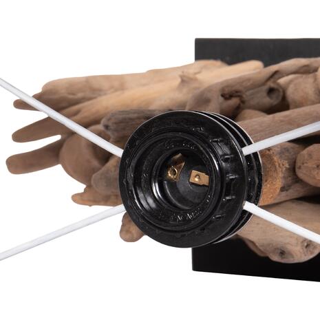 ΕΠΙΤΡΑΠΕΖΙΟ ΟΡΘΟΓΩΝΙΟ ΦΩΤΙΣΤΙΚΟ TWIGGY HM4424 DRIFTWOOD & ΛΕΥΚΟ ΚΑΠΕΛΟ 35.5x15x47Υεκ.