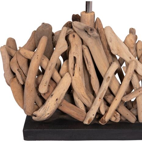 ΕΠΙΤΡΑΠΕΖΙΟ ΟΡΘΟΓΩΝΙΟ ΦΩΤΙΣΤΙΚΟ TWIGGY HM4424 DRIFTWOOD & ΛΕΥΚΟ ΚΑΠΕΛΟ 35.5x15x47Υεκ.