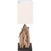 ΕΠΙΤΡΑΠΕΖΙΟ ΟΡΘΟΓΩΝΙΟ ΦΩΤΙΣΤΙΚΟ TWIGGY HM4424 DRIFTWOOD & ΛΕΥΚΟ ΚΑΠΕΛΟ 35.5x15x47Υεκ.