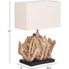 ΕΠΙΤΡΑΠΕΖΙΟ ΟΡΘΟΓΩΝΙΟ ΦΩΤΙΣΤΙΚΟ TWIGGY HM4424 DRIFTWOOD & ΛΕΥΚΟ ΚΑΠΕΛΟ 35.5x15x47Υεκ.