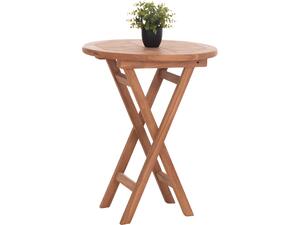 ΤΡΑΠΕΖΙ ΣΚΗΝΟΘΕΤΗ ΣΤΡΟΓΓΥΛΟ ERIS HM18119 ΞΥΛΟ TEAK--ΦΥΣΙΚΟ Φ60x75Υεκ.