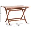ΤΡΑΠΕΖΙ ΠΤΥΣΣΟΜΕΝΟ ΟΡΘΟΓΩΝΙΟ ERIS HM18117 ΞΥΛΟ TEAK--ΦΥΣΙΚΟ 120x70x76Υεκ.