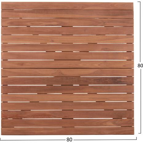 ΕΠΙΦΑΝΕΙΑ ΤΡΑΠΕΖΙΟΥ ΤΕΤΡΑΓΩΝΗ HM18137 ΞΥΛΟ TEAK--ΦΥΣΙΚΟ 80x80x4(πάχος)εκ.
