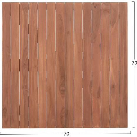 ΕΠΙΦΑΝΕΙΑ ΤΡΑΠΕΖΙΟΥ ΤΕΤΡΑΓΩΝΗ HM18136 ΞΥΛΟ TEAK--ΦΥΣΙΚΟ 70x70x4(πάχος)εκ.