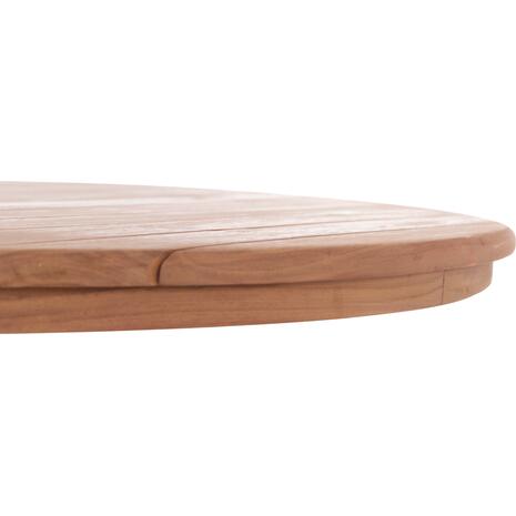 ΕΠΙΦΑΝΕΙΑ ΤΡΑΠΕΖΙΟΥ ΣΤΡΟΓΓΥΛΗ HM18134 ΞΥΛΟ TEAK--ΦΥΣΙΚΟ Φ80x4(πάχος)εκ.