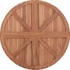 ΕΠΙΦΑΝΕΙΑ ΤΡΑΠΕΖΙΟΥ ΣΤΡΟΓΓΥΛΗ HM18134 ΞΥΛΟ TEAK--ΦΥΣΙΚΟ Φ80x4(πάχος)εκ.