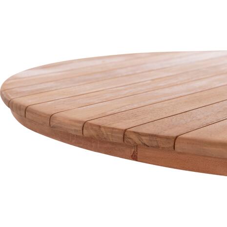 ΕΠΙΦΑΝΕΙΑ ΤΡΑΠΕΖΙΟΥ ΣΤΡΟΓΓΥΛΗ HM18134 ΞΥΛΟ TEAK--ΦΥΣΙΚΟ Φ80x4(πάχος)εκ.