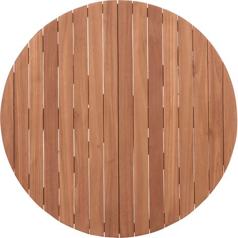 ΕΠΙΦΑΝΕΙΑ ΤΡΑΠΕΖΙΟΥ ΣΤΡΟΓΓΥΛΗ HM18134 ΞΥΛΟ TEAK--ΦΥΣΙΚΟ Φ80x4(πάχος)εκ.