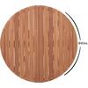 ΕΠΙΦΑΝΕΙΑ ΤΡΑΠΕΖΙΟΥ ΣΤΡΟΓΓΥΛΗ HM18134 ΞΥΛΟ TEAK--ΦΥΣΙΚΟ Φ80x4(πάχος)εκ.