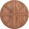 ΕΠΙΦΑΝΕΙΑ ΤΡΑΠΕΖΙΟΥ ΣΤΡΟΓΓΥΛΗ HM18133 ΞΥΛΟ TEAK--ΦΥΣΙΚΟ Φ70x4(πάχος)εκ.