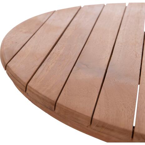 ΕΠΙΦΑΝΕΙΑ ΤΡΑΠΕΖΙΟΥ ΣΤΡΟΓΓΥΛΗ HM18133 ΞΥΛΟ TEAK--ΦΥΣΙΚΟ Φ70x4(πάχος)εκ.