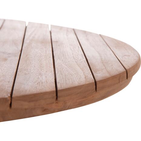 ΕΠΙΦΑΝΕΙΑ ΤΡΑΠΕΖΙΟΥ ΣΤΡΟΓΓΥΛΗ HM18133 ΞΥΛΟ TEAK--ΦΥΣΙΚΟ Φ70x4(πάχος)εκ.