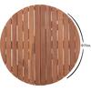ΕΠΙΦΑΝΕΙΑ ΤΡΑΠΕΖΙΟΥ ΣΤΡΟΓΓΥΛΗ HM18133 ΞΥΛΟ TEAK--ΦΥΣΙΚΟ Φ70x4(πάχος)εκ.